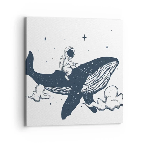 Lærredstryk - Billede på lærred - Et kosmisk eventyr - 70x70 cm