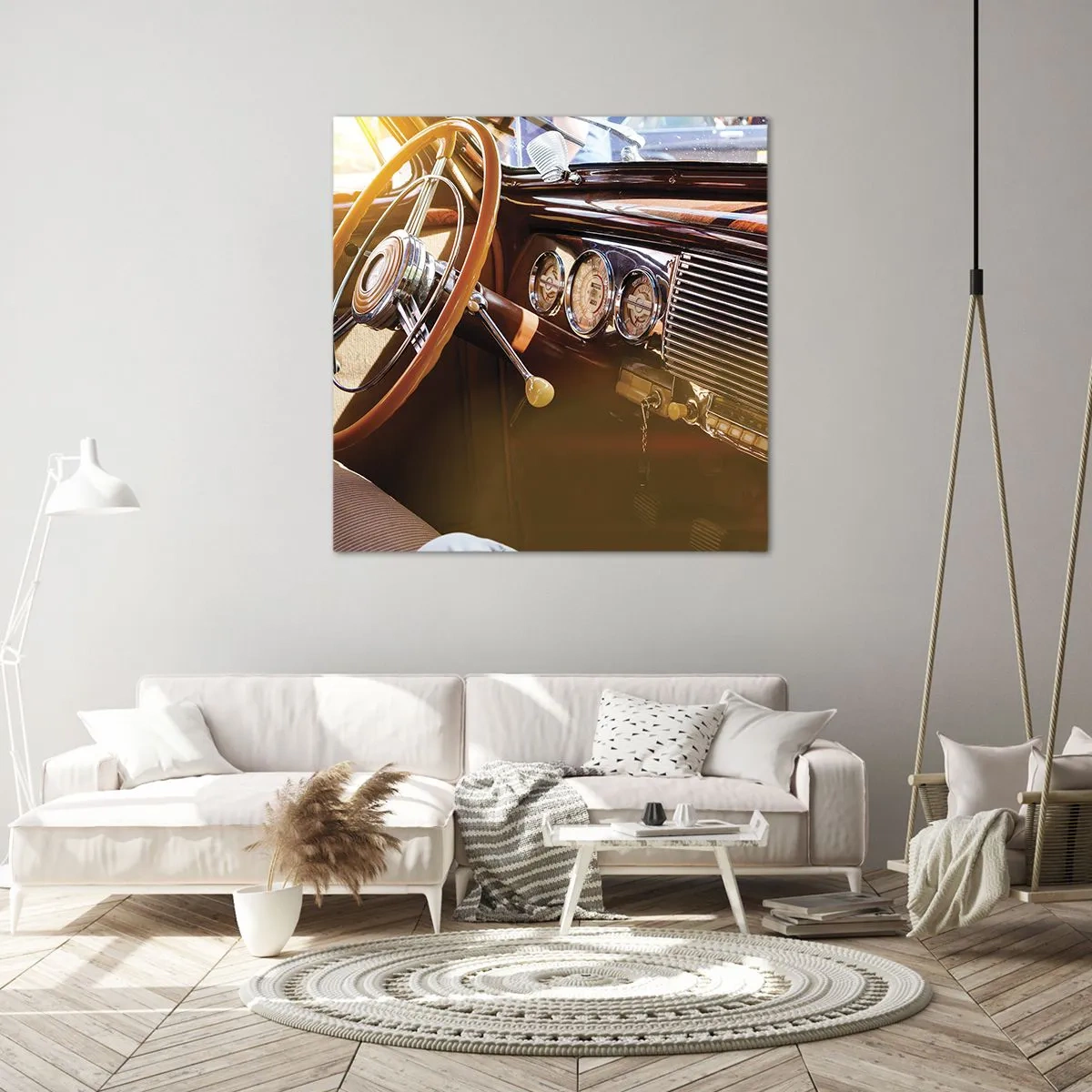 Lærredstryk - Billede på lærred - Et pust af luksus fra fortiden - 60x60 cm