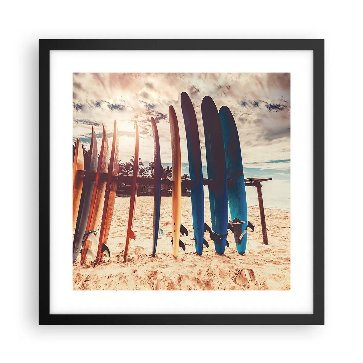 Plakat i sort ramme - Godnat, indtil i morgen - 40x40 cm