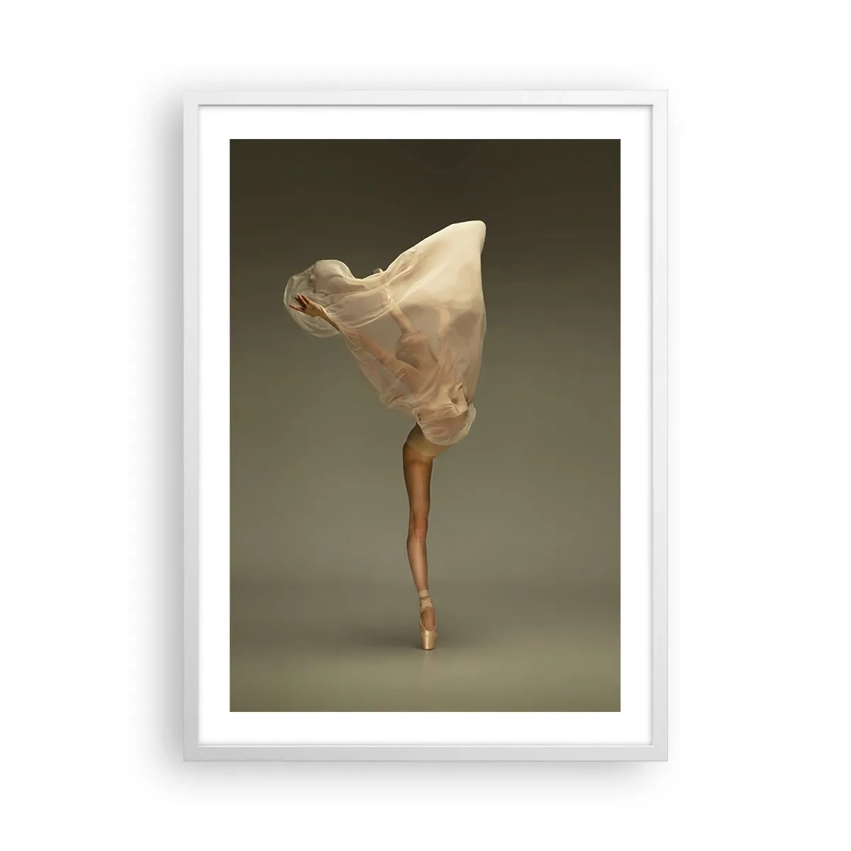 Plakat i hvid ramme - Den er ved at flyve - 50x70 cm