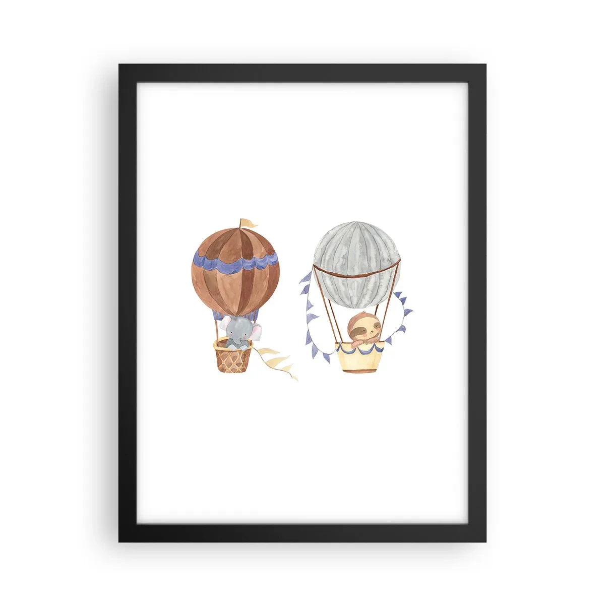 Plakat i sort ramme - Venner på farten - 30x40 cm