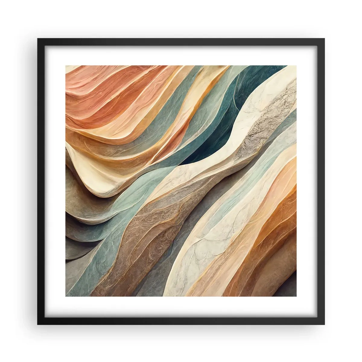 Plakat i sort ramme - Øjeblikke før forandring - 50x50 cm