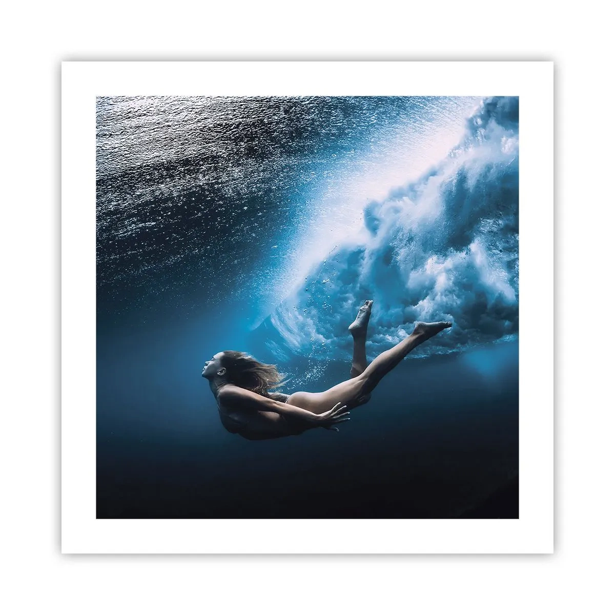 Plakat - Den moderne havfrue - 50x50 cm