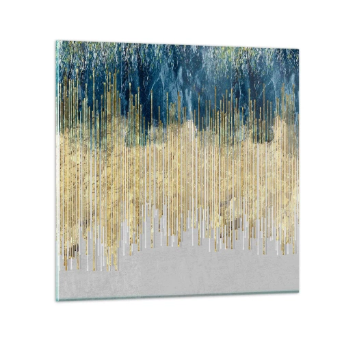 Billede på glas - Forgyldt grænse - 30x30 cm
