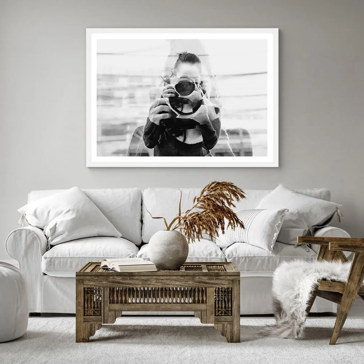 Plakat i hvid ramme - Skaber og materiale - 70x50 cm