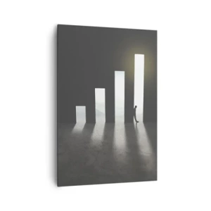 Lærredstryk - Billede på lærred - Succes - et indtryk - 70x100 cm