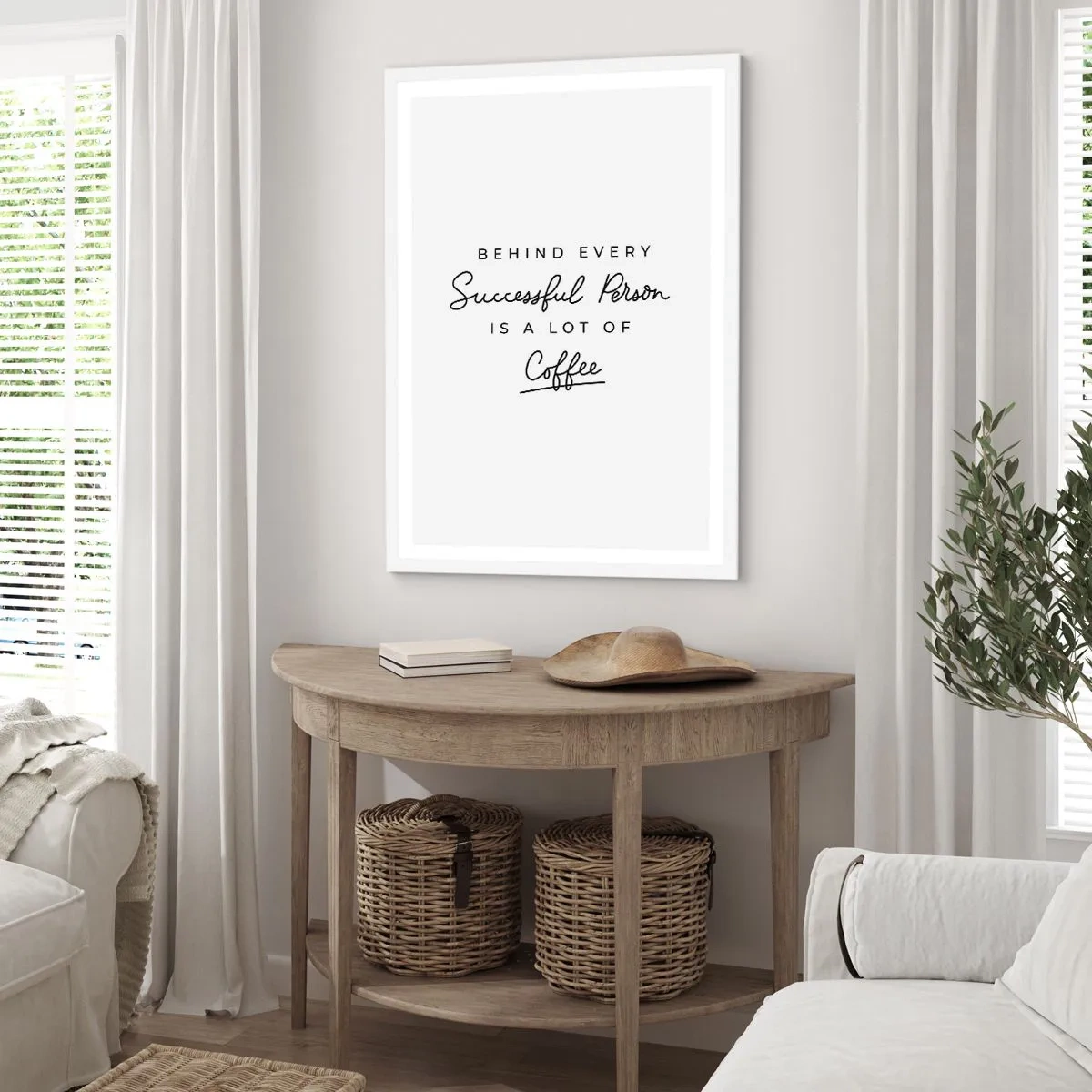 Plakat i hvid ramme - Hemmeligheden bag succes - 30x40 cm