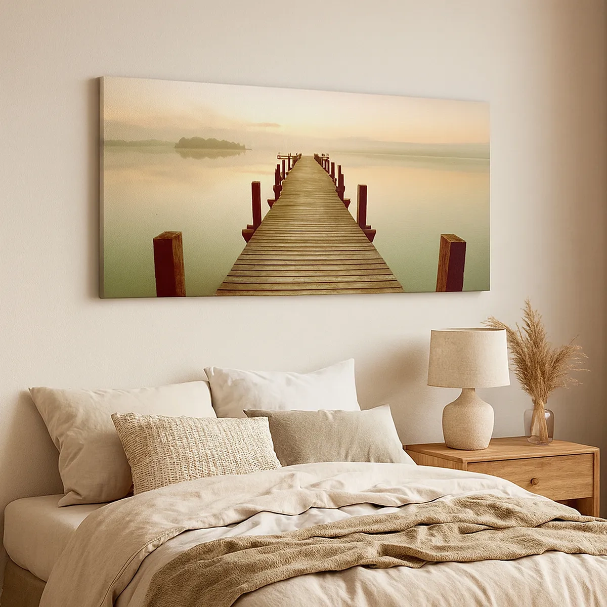 Lærredstryk - Billede på lærred - Før daggry, daggry, lys - 30x30 cm