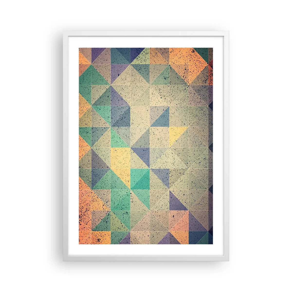 Plakat i hvid ramme - Republikken trekanter - 50x70 cm