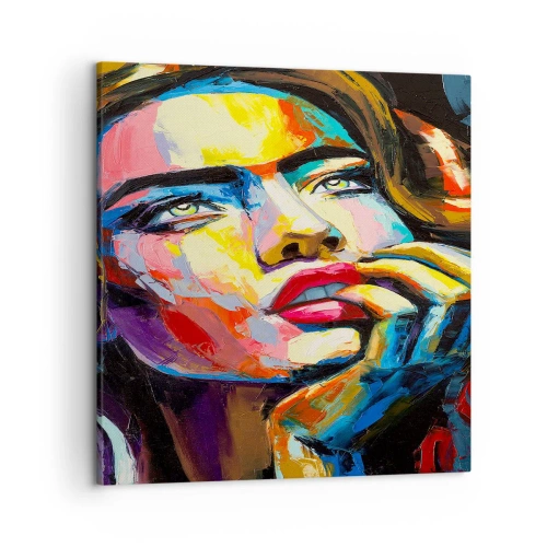 Lærredstryk - Billede på lærred - Drømme som fugle svæver gennem himlen - 50x50 cm