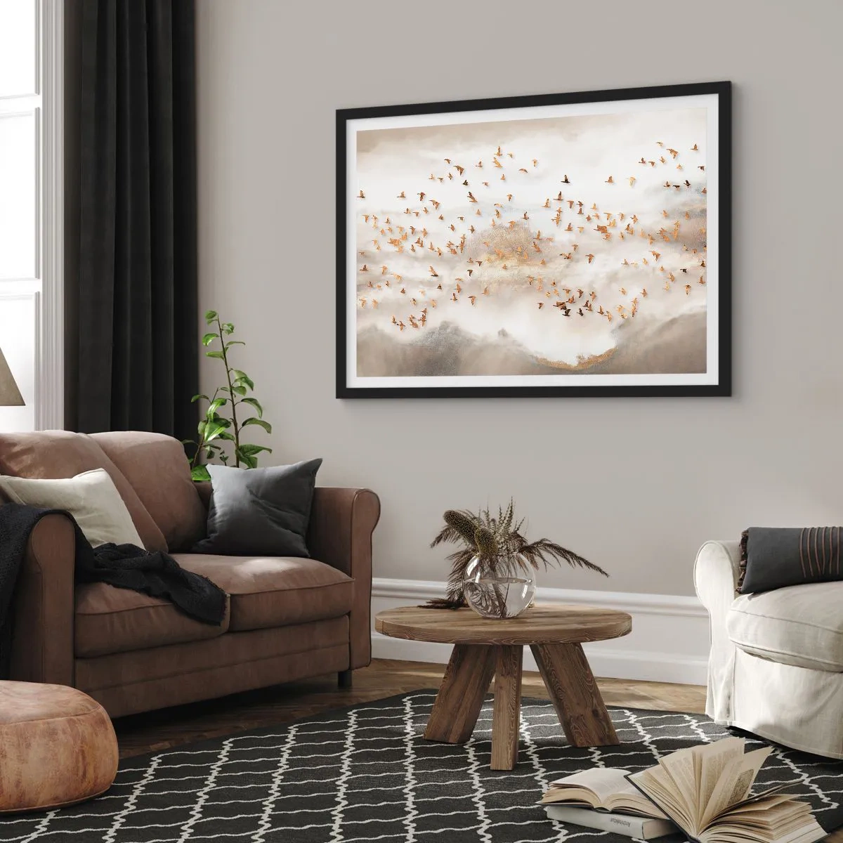 Plakat i sort ramme - Det er på tide... - 91x61 cm