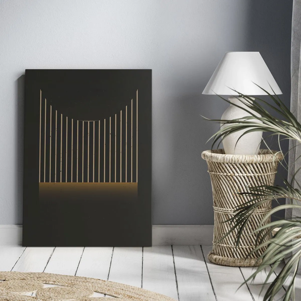 Lærredstryk - Billede på lærred - Udforsk mørket - 55x100 cm