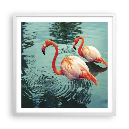 Plakat i hvid ramme - Vi er nu på mode - 60x60 cm