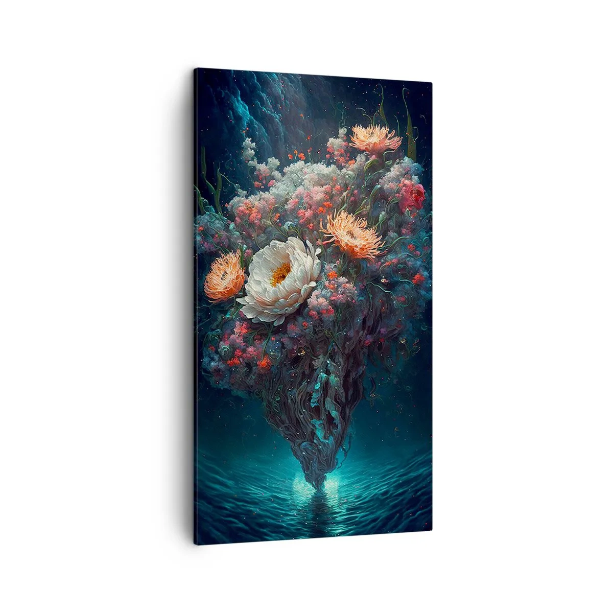 Lærredstryk - Billede på lærred - Mærkelig have - 45x80 cm