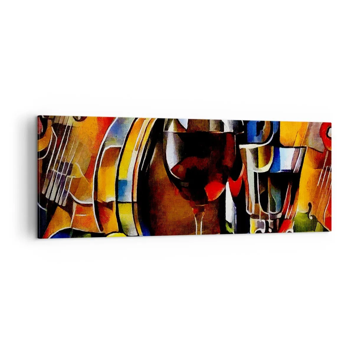 Lærredstryk - Billede på lærred - Og verden bliver mere farverig - 140x50 cm