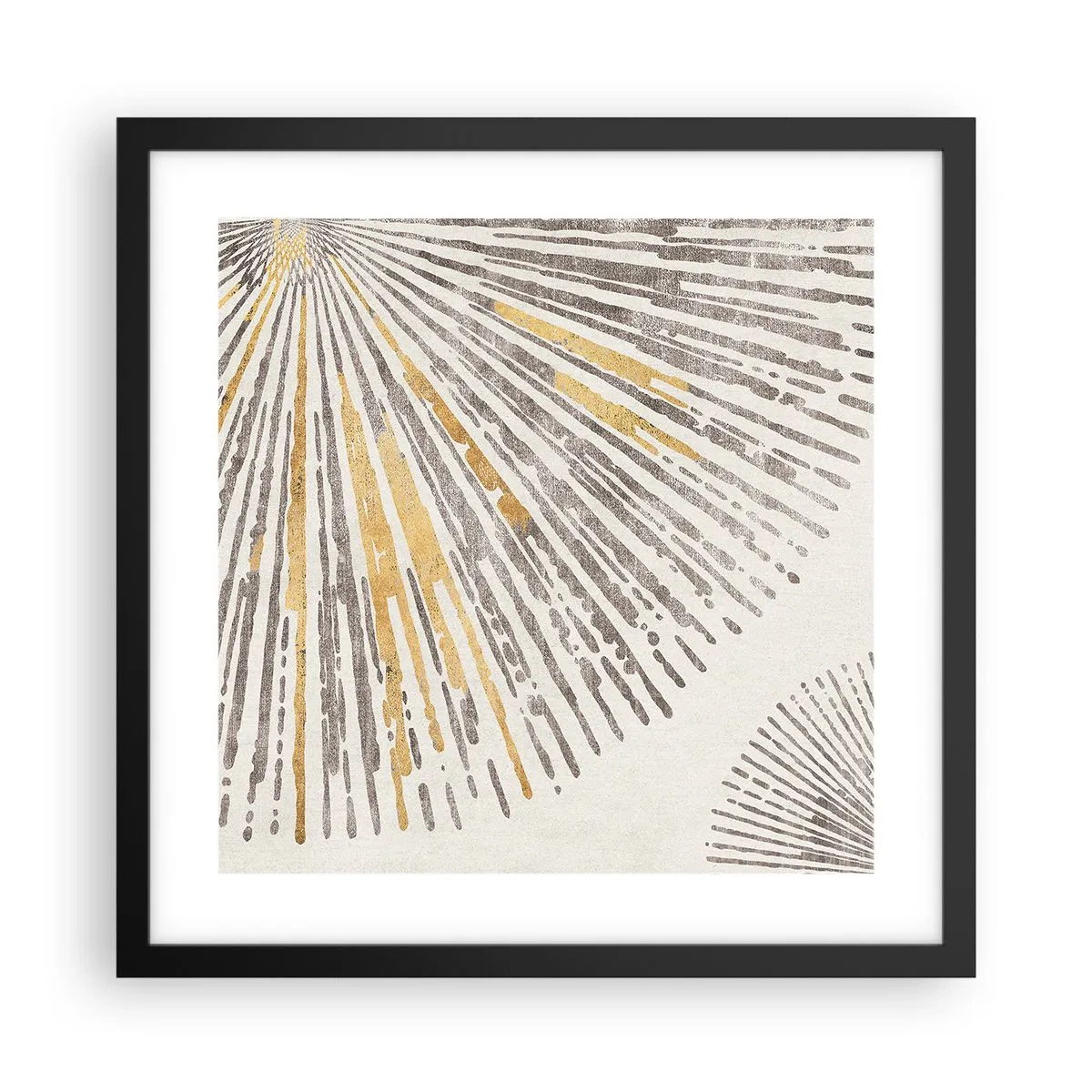 Plakat i sort ramme - Skønheden i en rokke - 40x40 cm