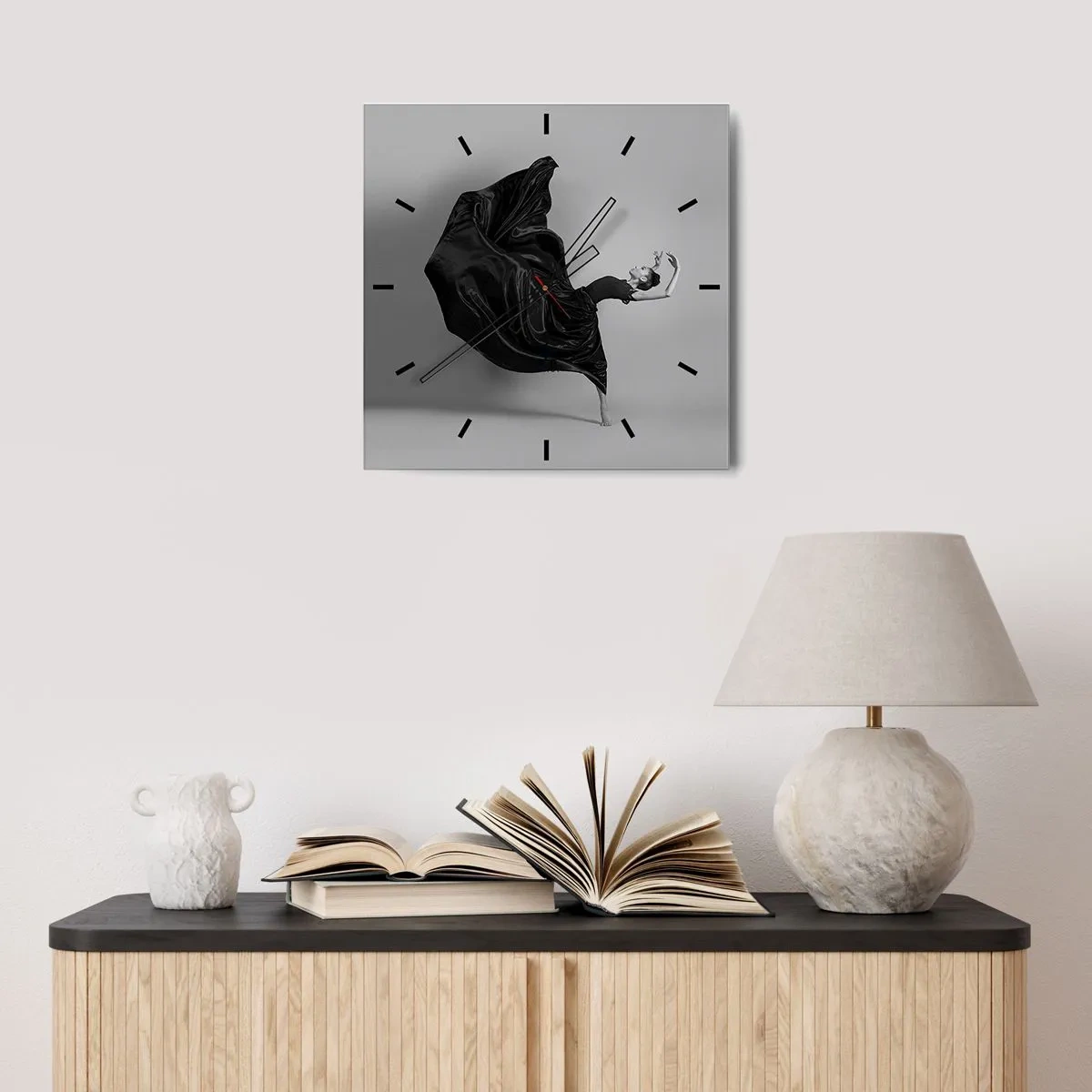 Vægur, Uret - Bevinget af musik - 40x40 cm