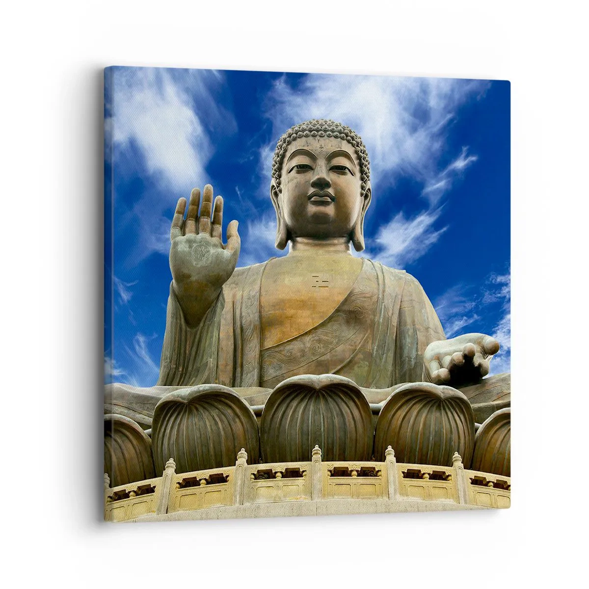 Lærredstryk - Billede på lærred - Lev uden frygt - 30x30 cm