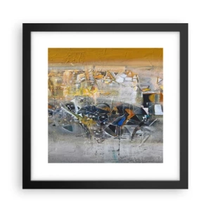 Plakat i sort ramme - Alt vil falde på plads - 30x30 cm