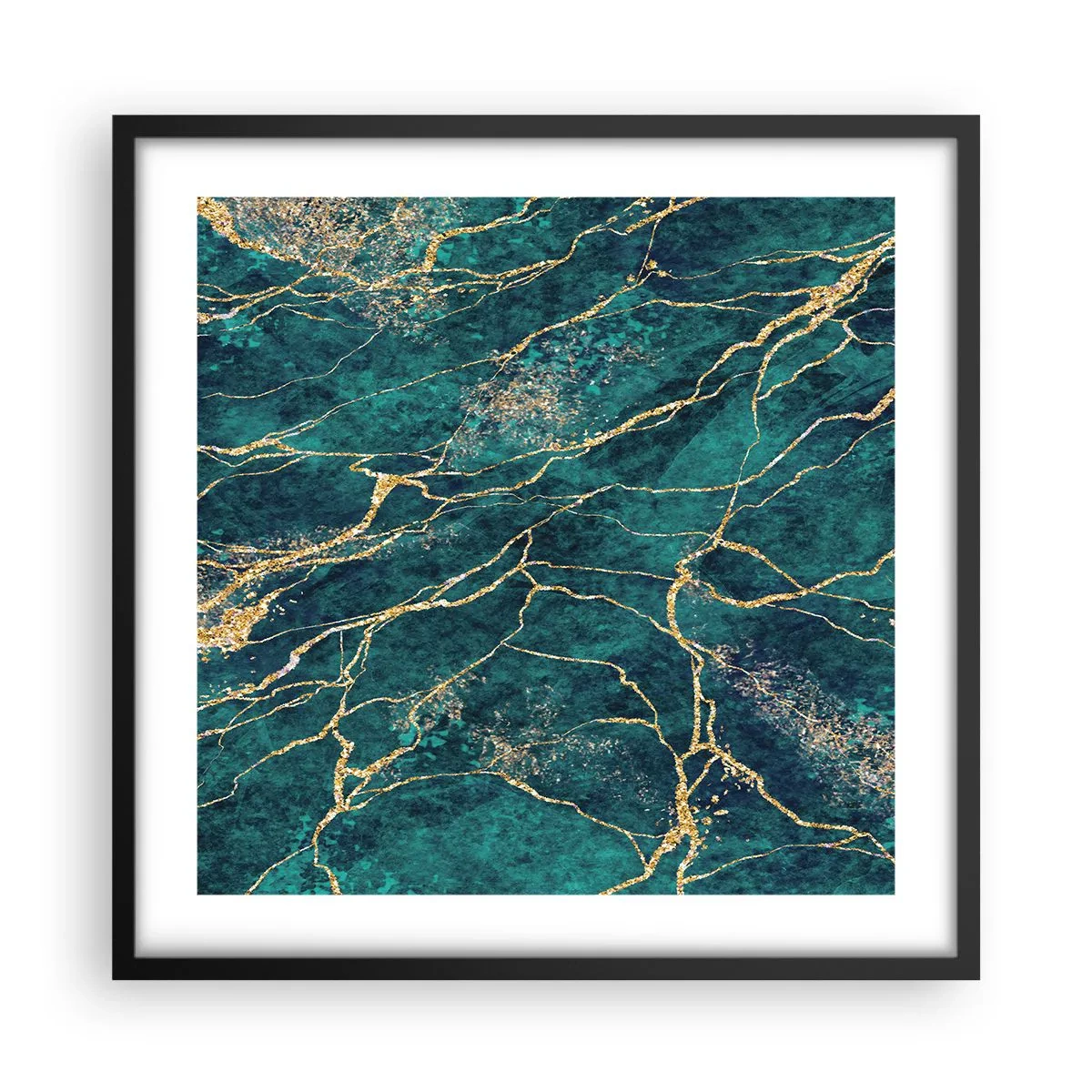 Plakat i sort ramme - Guldåre - 50x50 cm