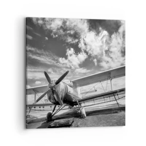 Lærredstryk - Billede på lærred - Jeg kan ikke vente! - 70x70 cm