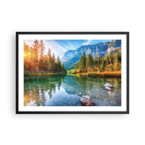 Plakat i sort ramme - Efterårets blidhed - 70x50 cm