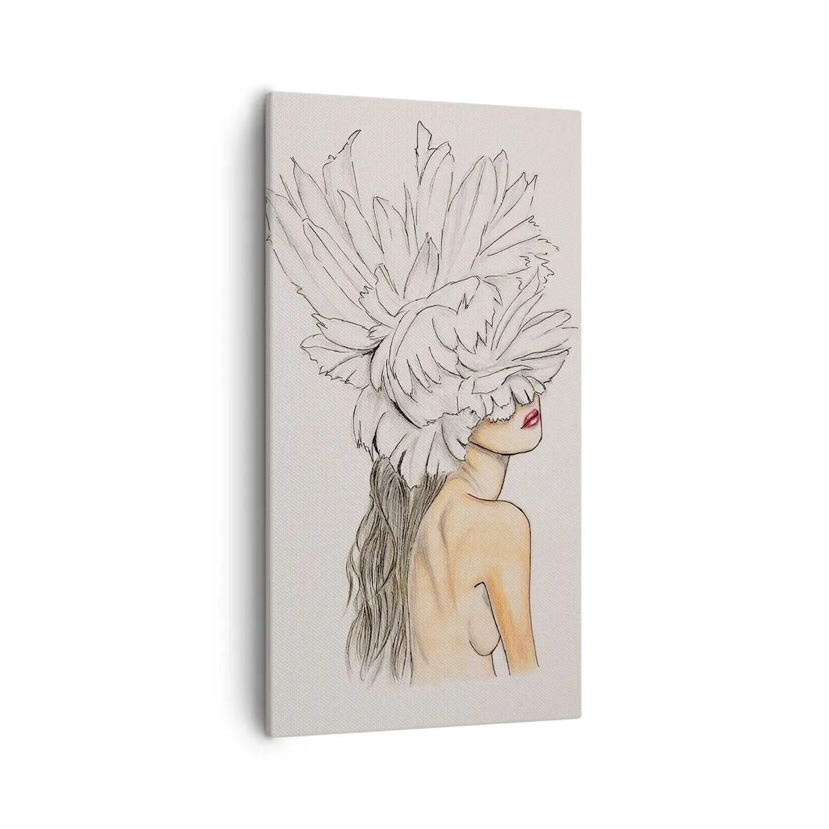 Lærredstryk - Billede på lærred - Skønhed kronet - 55x100 cm