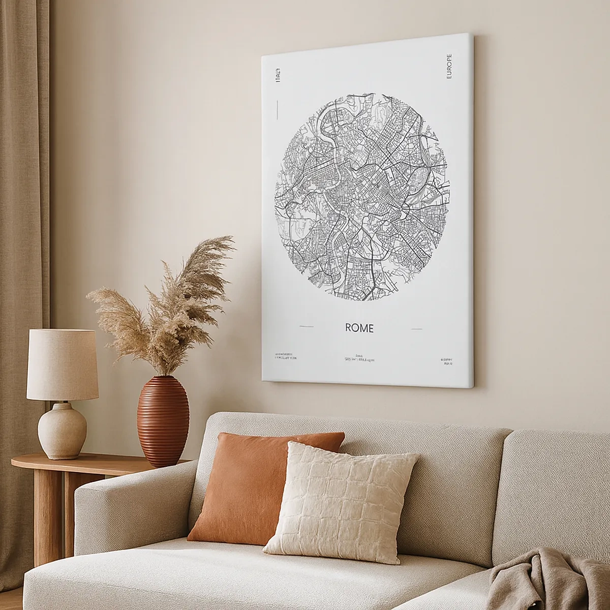 Lærredstryk - Billede på lærred - Anatomi af Rom - 50x70 cm