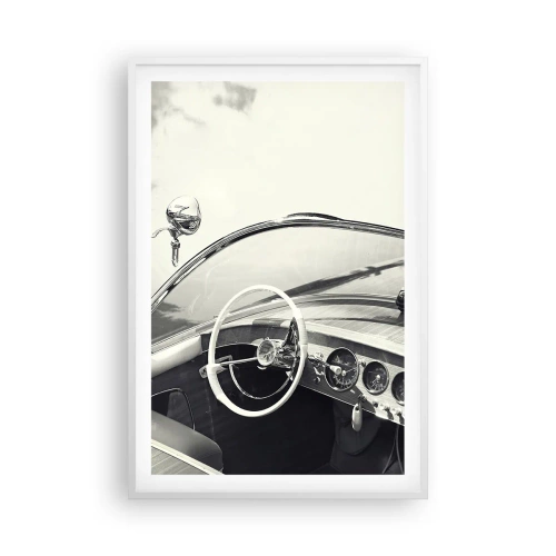 Plakat i hvid ramme - Vejr for de rige - 61x91 cm