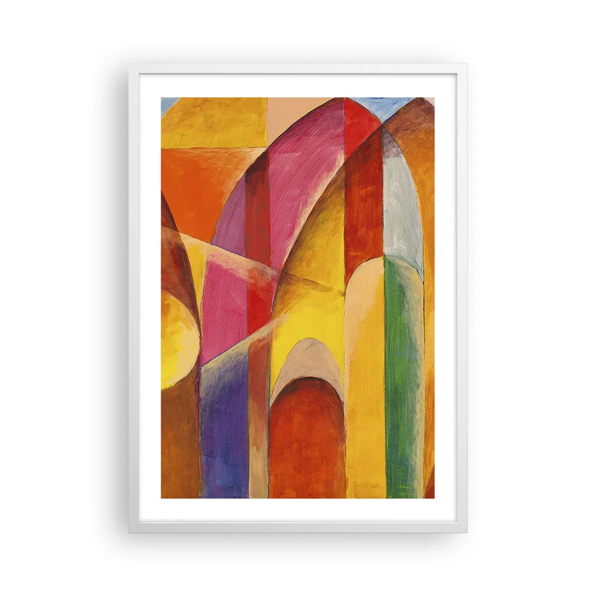 Plakat i hvid ramme - Solens katedral - 50x70 cm