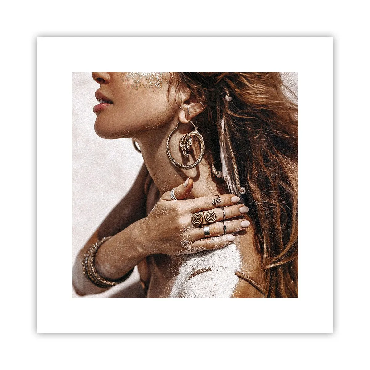 Plakat - Dronning af den vilde strand - 30x30 cm