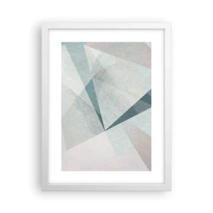 Plakat i hvid ramme - Rolig og alligevel dynamisk - 30x40 cm