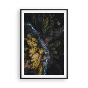 Plakat i sort ramme - Hurtigt, stadig hurtigere - 61x91 cm
