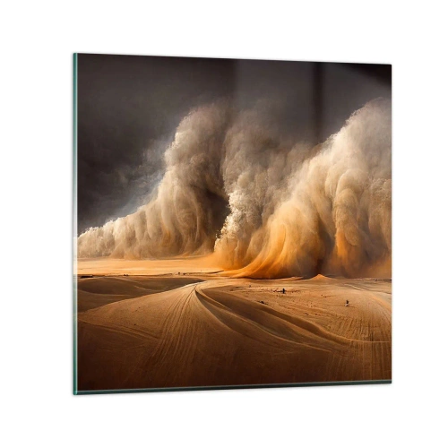Billede på glas - Ørkenens vrede - 50x50 cm