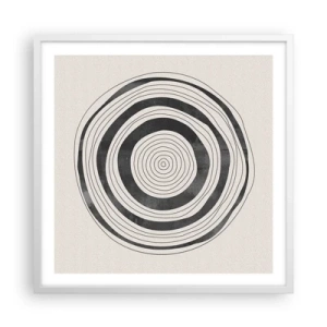 Plakat i hvid ramme - Det vigtige er det, der er imellem - 60x60 cm