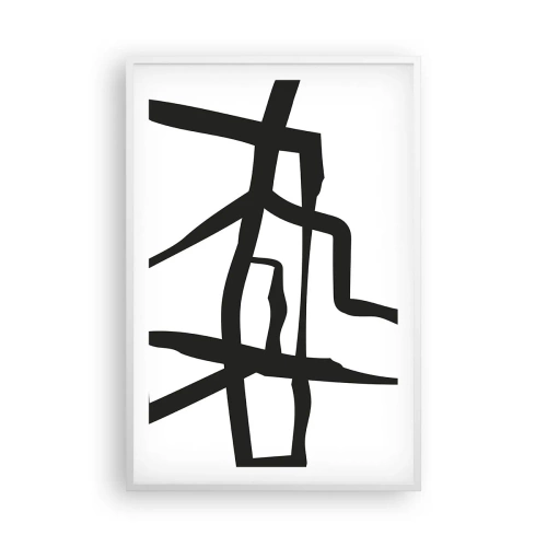 Plakat i hvid ramme - Sort og hvid konstruktion - 61x91 cm