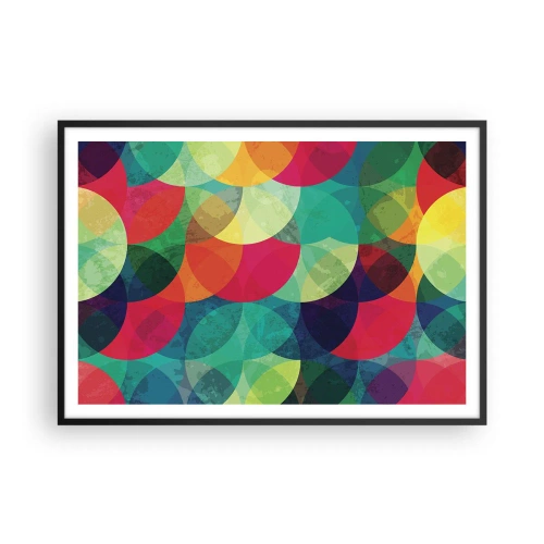 Plakat i sort ramme - Ind i regnbuens opstigning - 100x70 cm