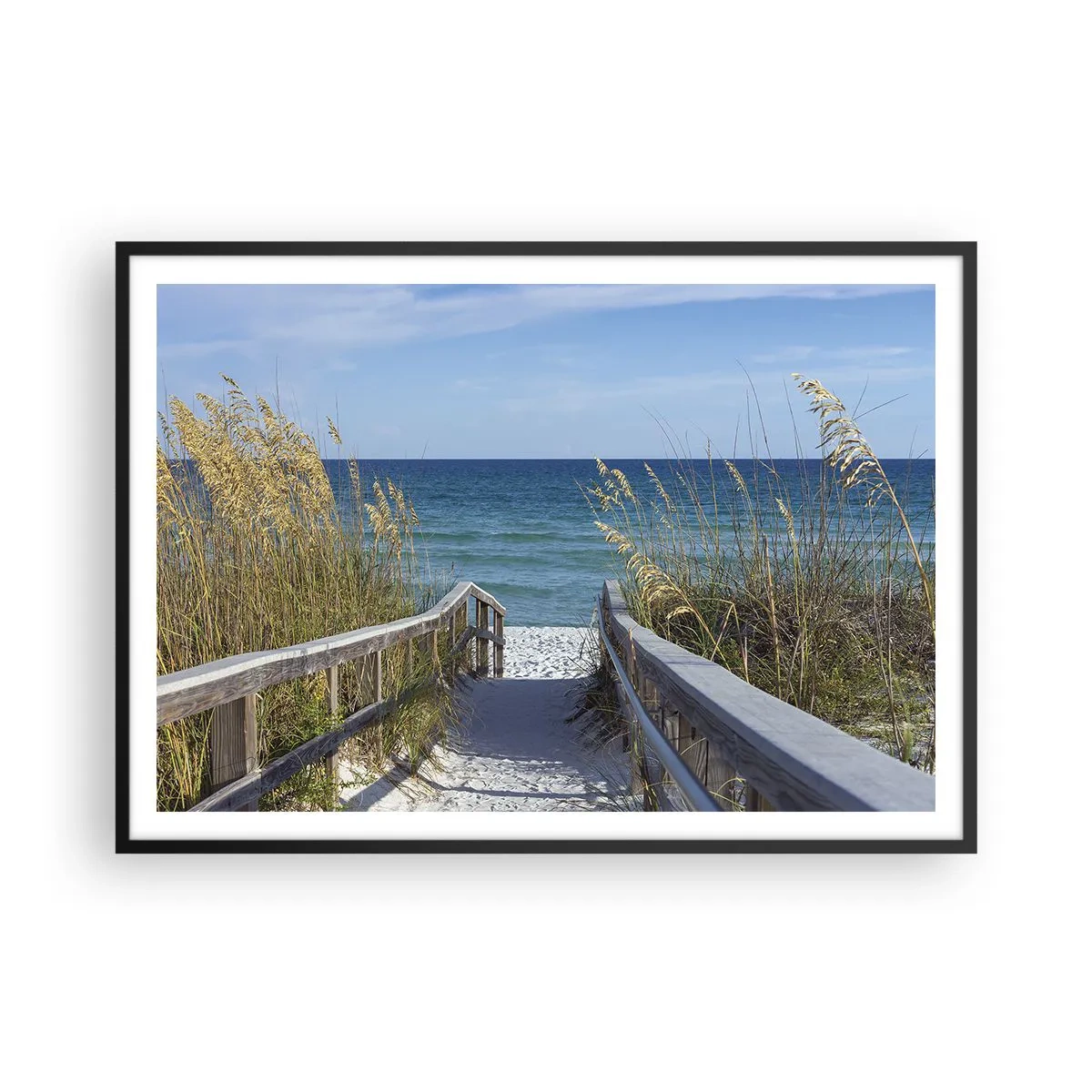 Plakat i sort ramme - I solen, i vinden - 100x70 cm