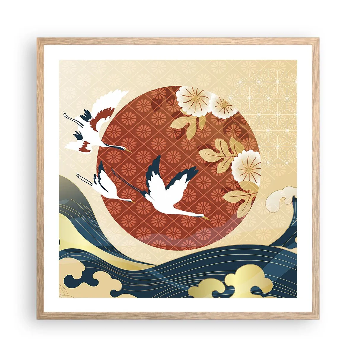 Plakat i ramme af lyst egetræ - Kompatibel manglende overensstemmelse - 60x60 cm