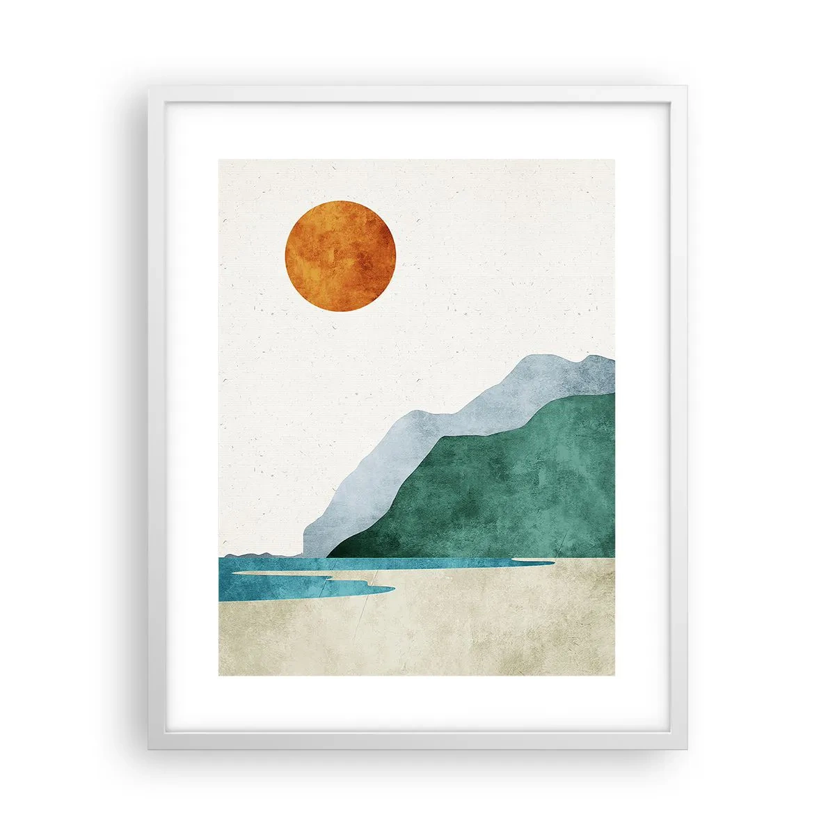 Plakat i hvid ramme - Landskab, som det burde være - 40x50 cm