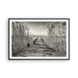 Plakat i sort ramme - I græssernes fred - 91x61 cm