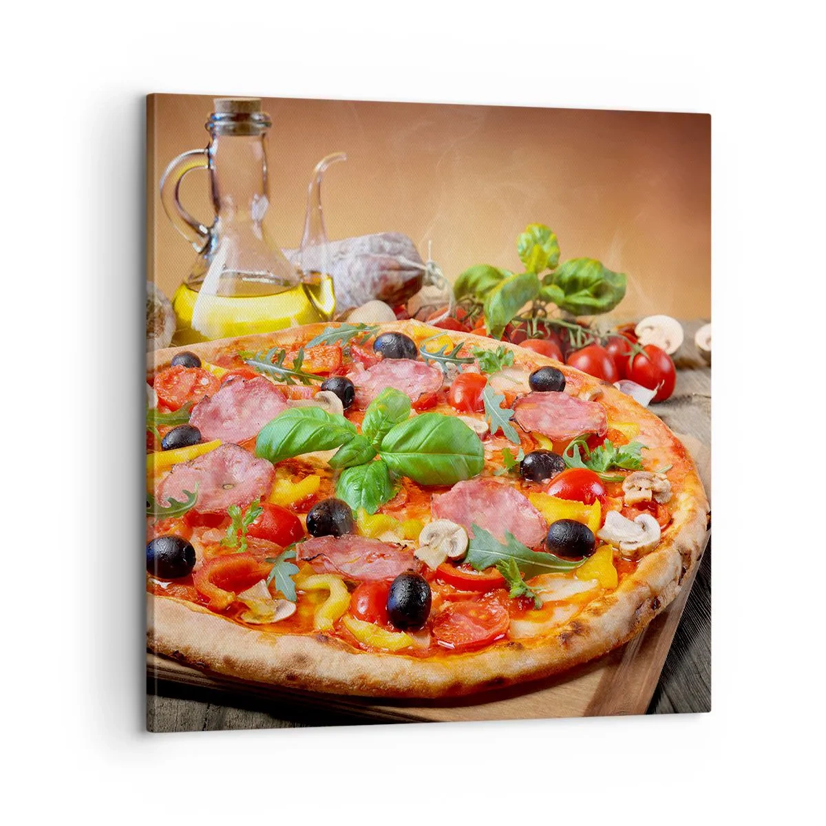 Lærredstryk - Billede på lærred - Med en ægte italiensk smag - 60x60 cm