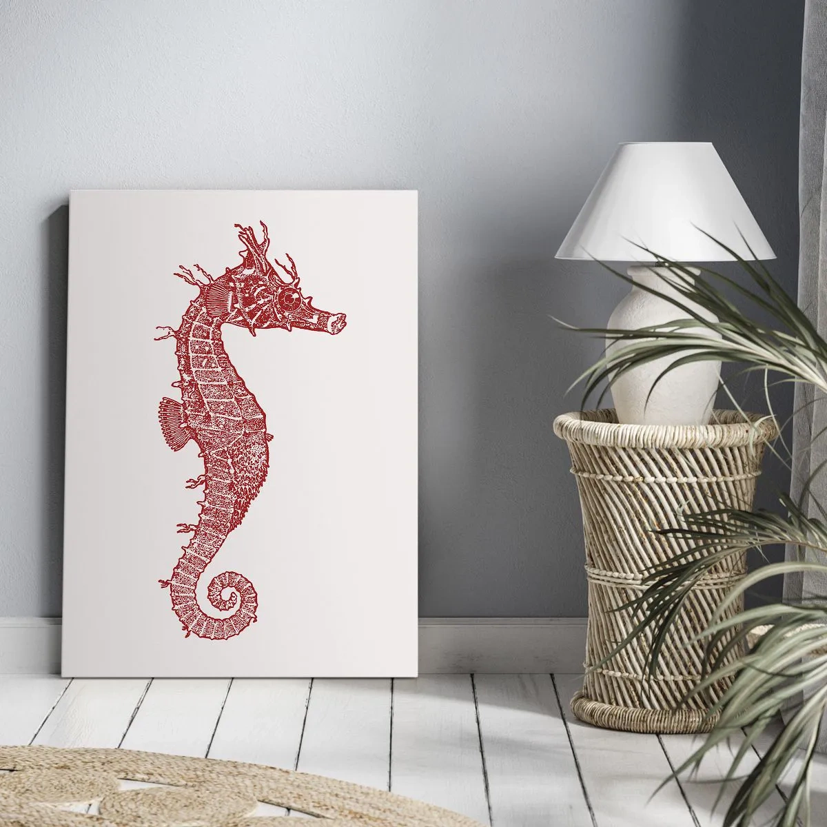 Lærredstryk - Billede på lærred - En indviklet skabelse - 45x80 cm