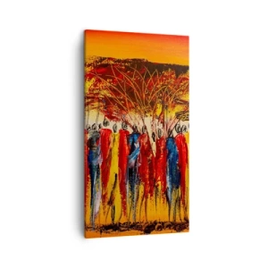 Lærredstryk - Billede på lærred - Der, der, der, der går de - 45x80 cm