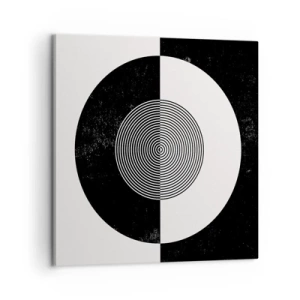Lærredstryk - Billede på lærred - Harmoni i sort og hvidt - 60x60 cm