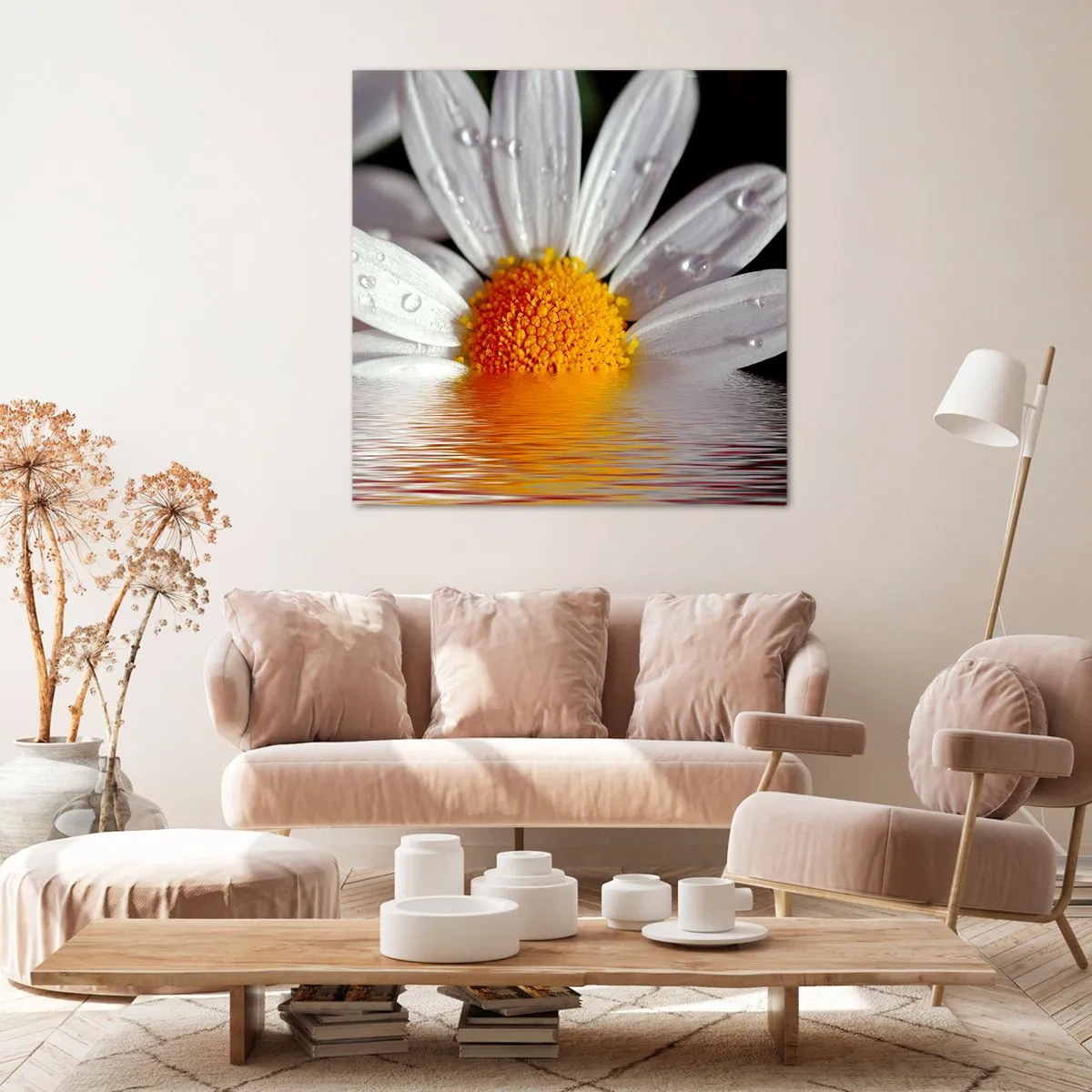 Lærredstryk - Billede på lærred - Den opgående sol på margaret - 50x50 cm