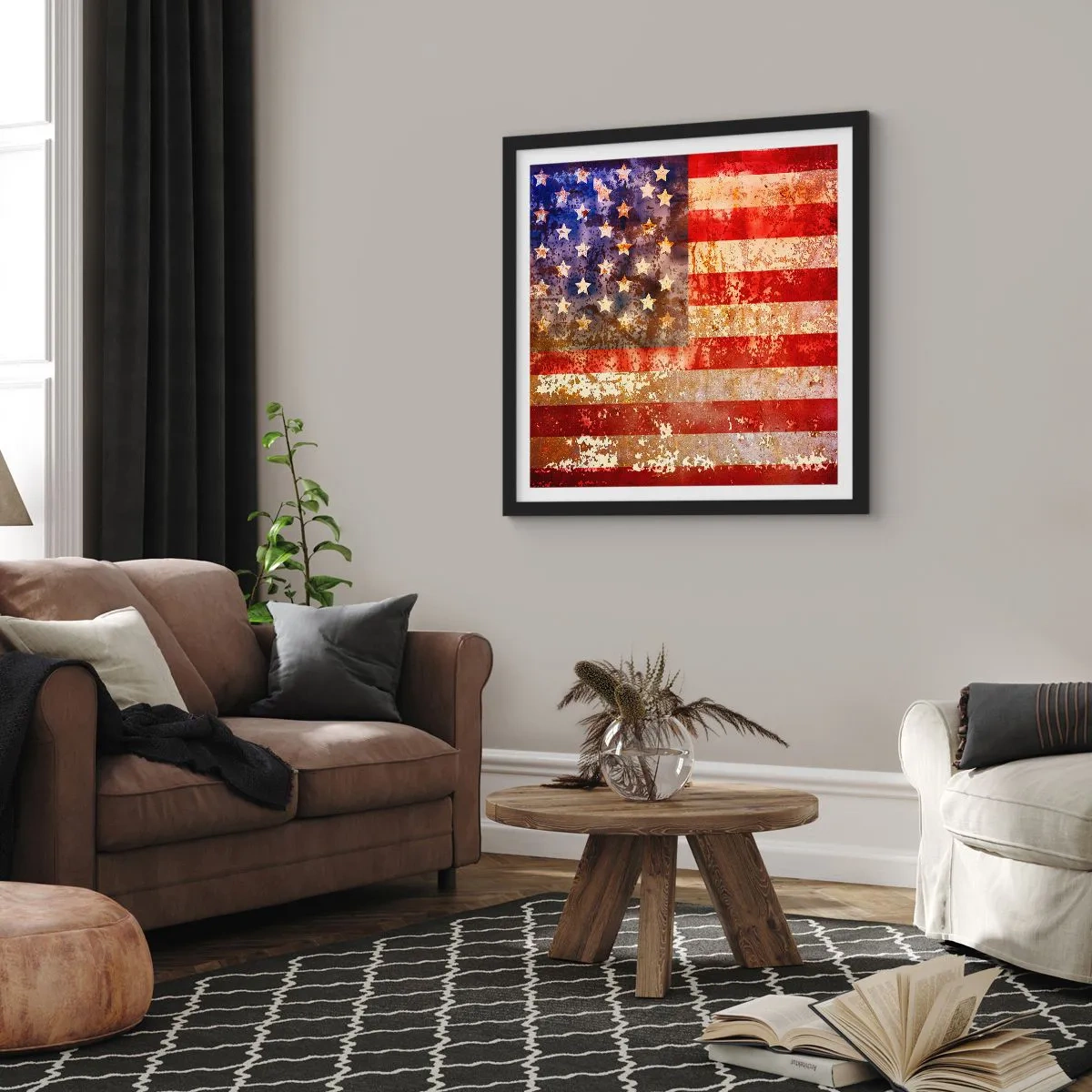 Plakat i sort ramme - Herlighed går ikke bort - 30x30 cm