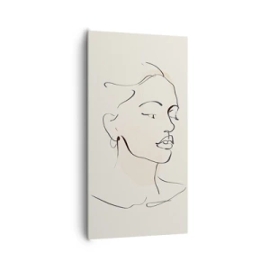 Lærredstryk - Billede på lærred - En bestemt linje - 65x120 cm