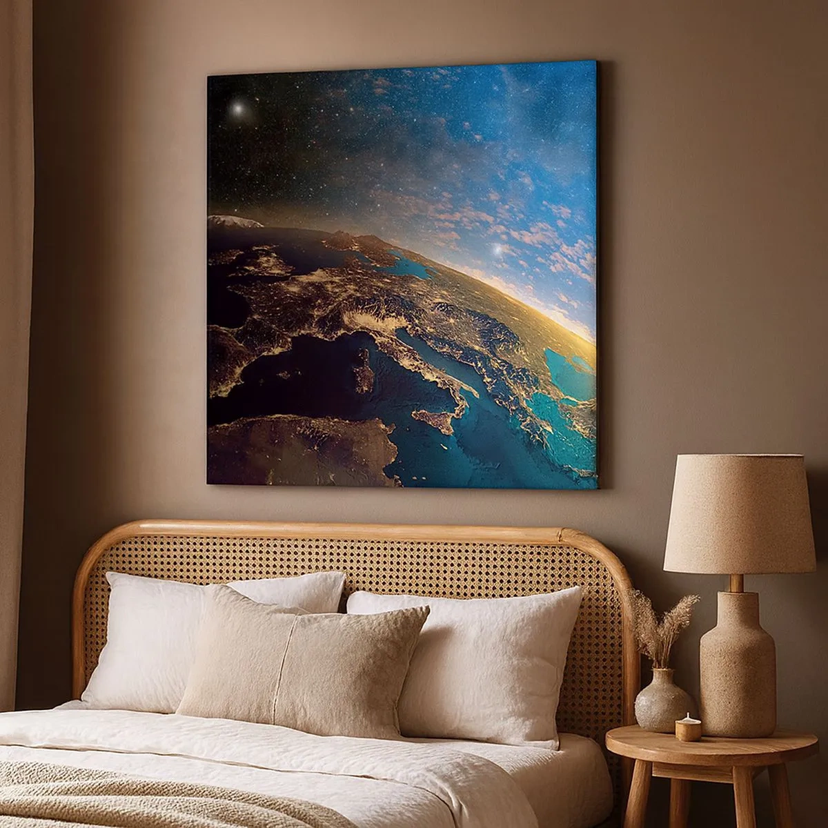 Lærredstryk - Billede på lærred - Lad os se på hinanden på afstand - 30x30 cm