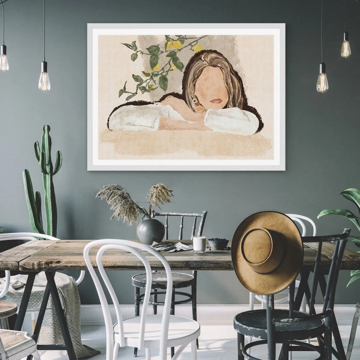 Plakat i hvid ramme - Sydstaternes skønhed - 50x40 cm